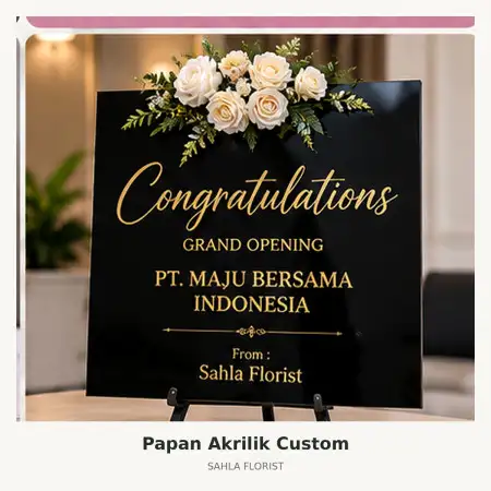 Papan Bunga Akrilik Jiexpo Kemayoran